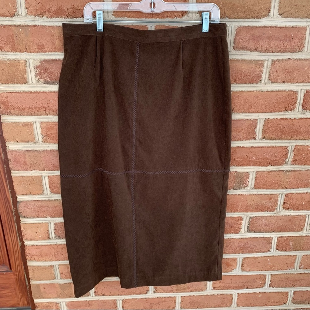 Dark brown maxi / midi skirt. Size 14